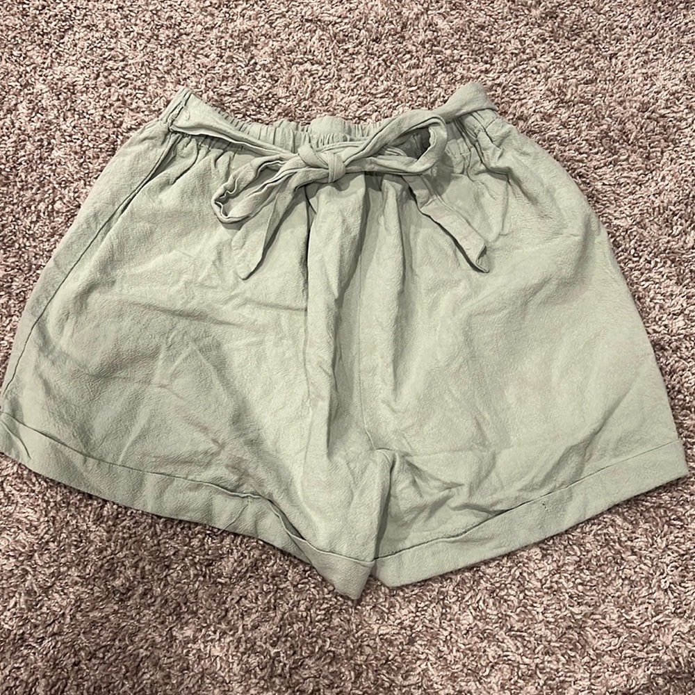 Light green dress shorts